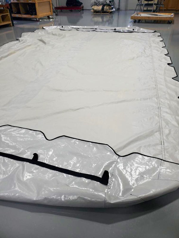 Clean boat cover after cleaning.